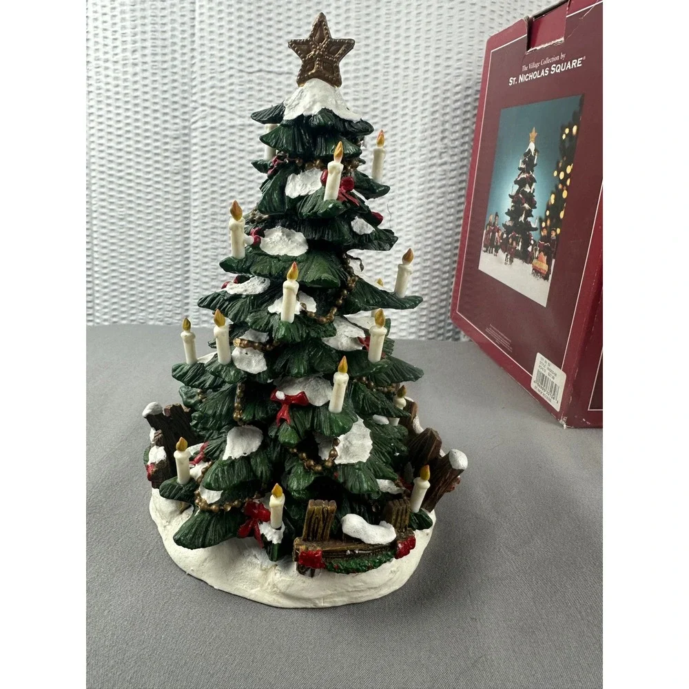 St Nicholas Square Village ~ Caroling Around the Tree With Box TREE‎ ONLY